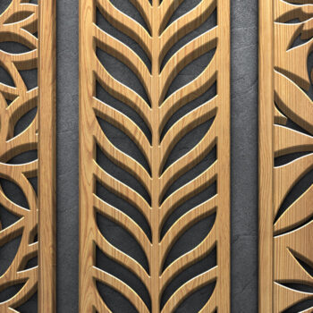 Intra απο ξύλο plywood  Χρώμα wenge 3mm-4mm πάχος - Πακέτα λουλουδιών κοπής με λέιζερ Δίασταση 3600x5400 cm INTRAFABR-14404687 - Image 4