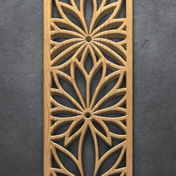 Intra απο ξύλο plywood  Χρώμα wenge 3mm-4mm πάχος - Πακέτα λουλουδιών κοπής με λέιζερ Δίασταση 3600x5400 cm INTRAFABR-14404687 - Image 5