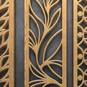 Intra απο ξύλο plywood  Χρώμα wenge 3mm-4mm πάχος - Πακέτα λουλουδιών κοπής με λέιζερ Δίασταση 3600x5400 cm INTRAFABR-14404687 - Image 6