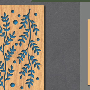 Intra απο ξύλο plywood  Χρώμα wenge 3mm-4mm πάχος - Διακόσμηση τοίχου με λουλούδια κοπής με λέιζερ 1 Δίασταση 20x20 cm INTRAFABR-99167254