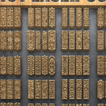 Intra απο ξύλο plywood  Χρώμα wenge 3mm-4mm πάχος - Πακέτο Panel Laser Floral Δίασταση 3200x7200 cm INTRAFABR-97570259 - Image 1