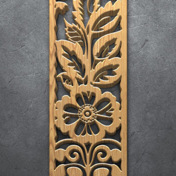 Intra απο ξύλο plywood  Χρώμα wenge 3mm-4mm πάχος - Αρχεία αποκοπής λουλουδιών λέιζερ Δίασταση 3200x7200 cm INTRAFABR-97570381 - Image 3