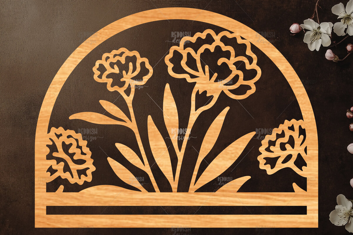 Intra απο ξύλο plywood  Χρώμα wenge 3mm-4mm πάχος - Φλοράλ Μακραμέ θήκη κοπής με λέιζερ Δίασταση 20x20 cm INTRAFABR-97569671