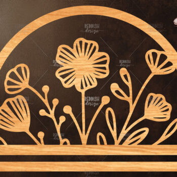 Intra απο ξύλο plywood  Χρώμα wenge 3mm-4mm πάχος - Φλοράλ Μακραμέ θήκη κοπής με λέιζερ Δίασταση 20x20 cm INTRAFABR-122535363 - Image 1