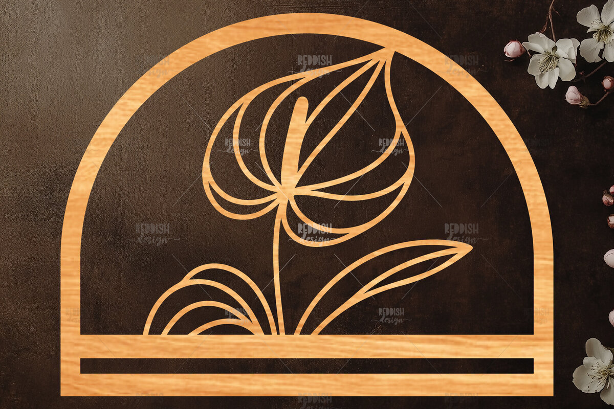 Intra απο ξύλο plywood  Χρώμα wenge 3mm-4mm πάχος - Φλοράλ Μακραμέ θήκη κοπής με λέιζερ Δίασταση 20x20 cm INTRAFABR-103064019