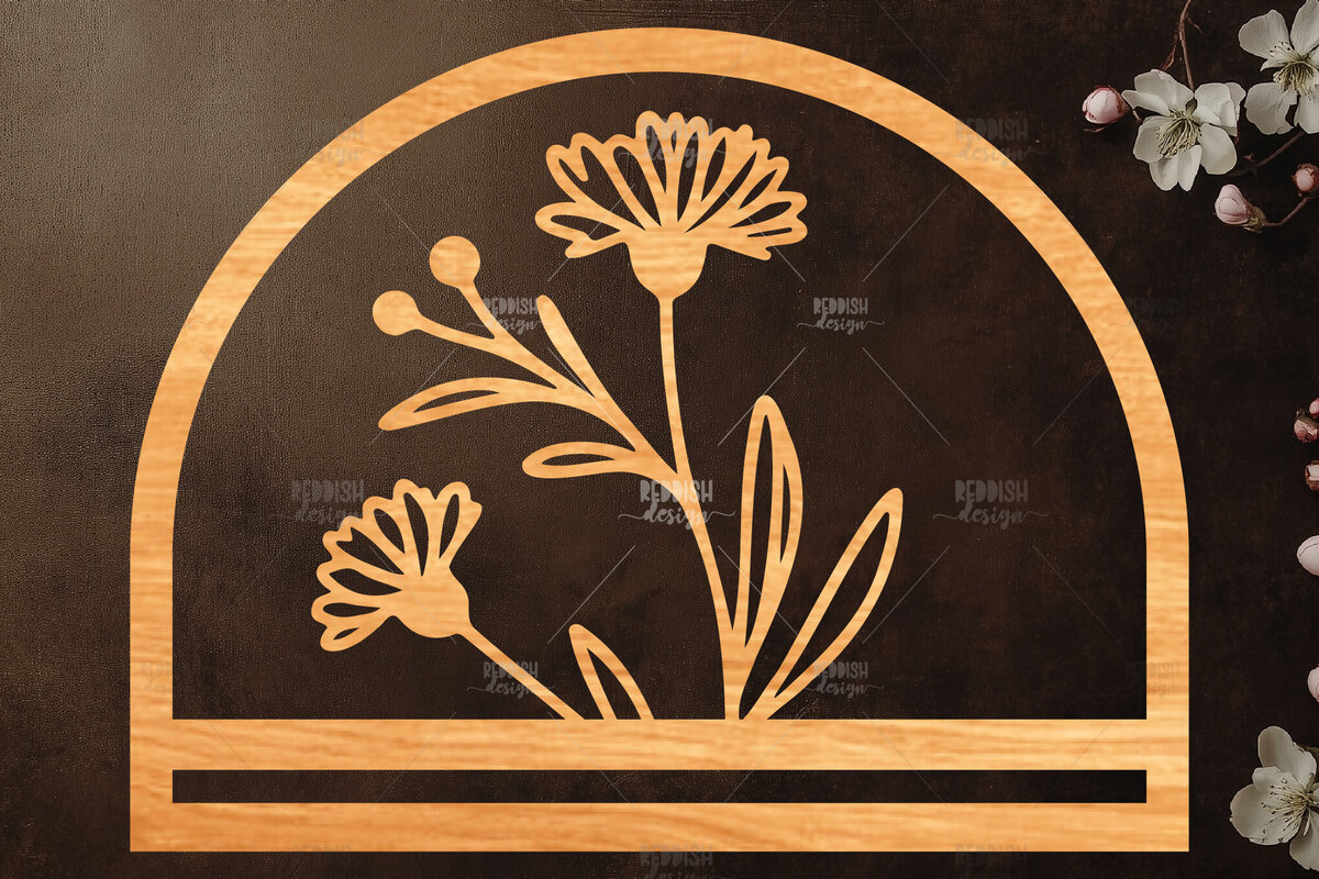 Intra απο ξύλο plywood  Χρώμα wenge 3mm-4mm πάχος - Φλοράλ Μακραμέ θήκη κοπής με λέιζερ Δίασταση 20x20 cm INTRAFABR-64477598