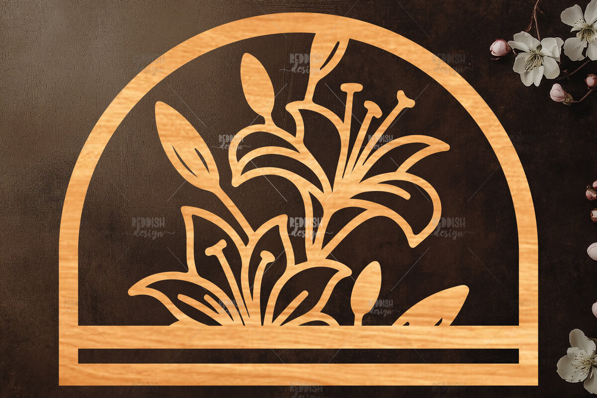 Intra απο ξύλο plywood  Χρώμα wenge 3mm-4mm πάχος - Φλοράλ Μακραμέ θήκη κοπής με λέιζερ Δίασταση 20x20 cm INTRAFABR-27336300