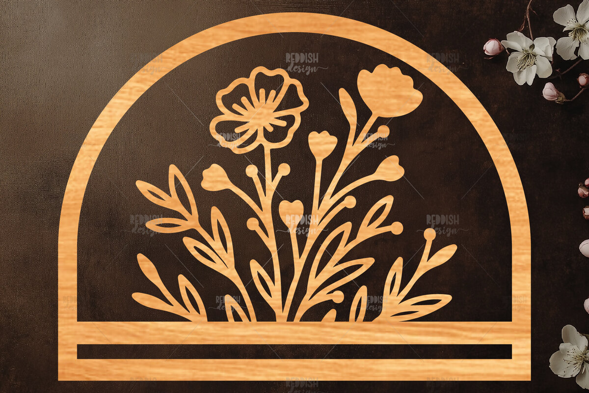 Intra απο ξύλο plywood  Χρώμα wenge 3mm-4mm πάχος - Φλοράλ Μακραμέ θήκη κοπής με λέιζερ Δίασταση 20x20 cm INTRAFABR-116403736