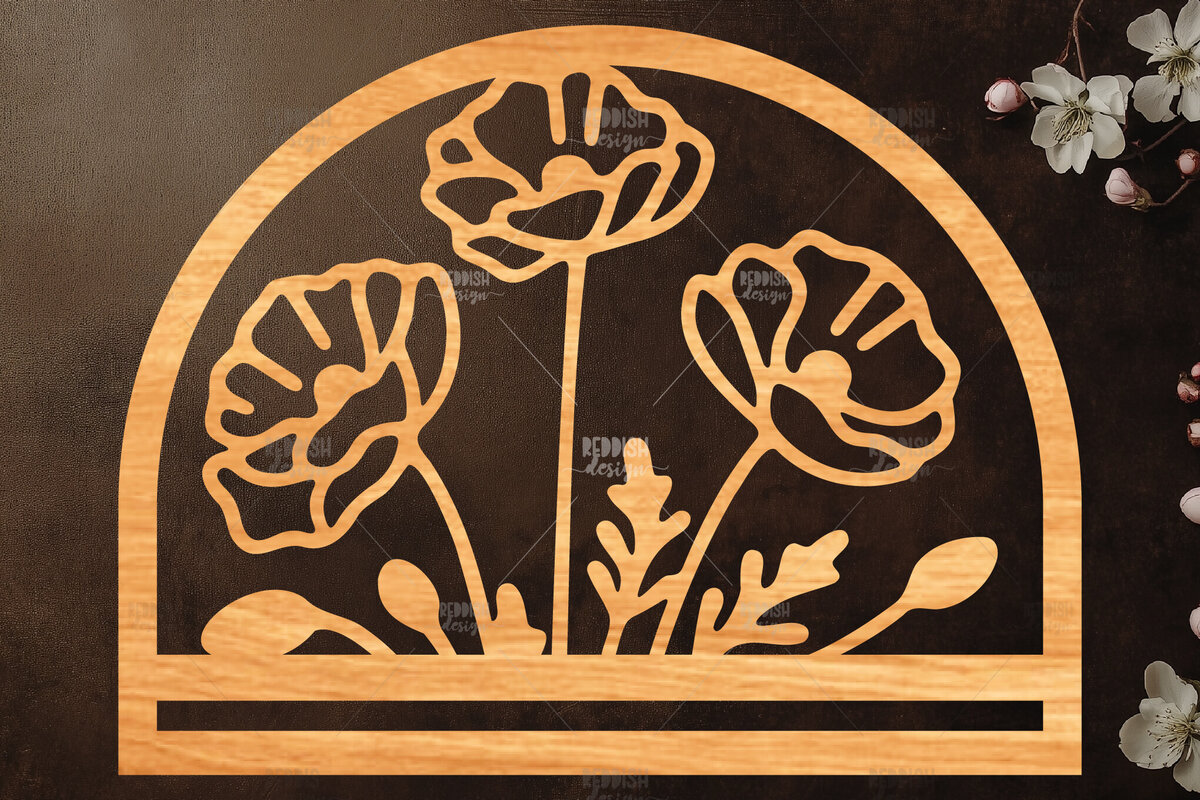 Intra απο ξύλο plywood  Χρώμα wenge 3mm-4mm πάχος - Φλοράλ Μακραμέ θήκη κοπής με λέιζερ Δίασταση 20x20 cm INTRAFABR-100170527