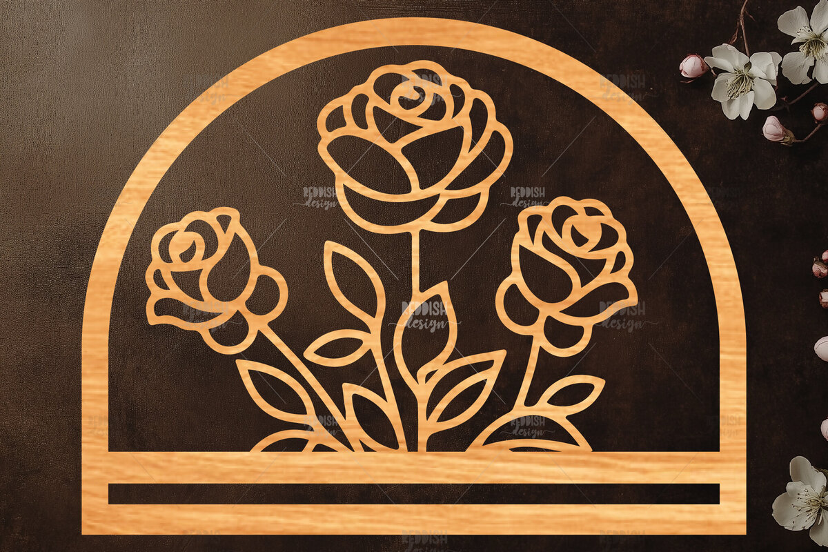 Intra απο ξύλο plywood  Χρώμα wenge 3mm-4mm πάχος - Φλοράλ Μακραμέ θήκη κοπής με λέιζερ Δίασταση 20x20 cm INTRAFABR-100170668