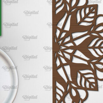 Intra απο ξύλο plywood  Χρώμα wenge 3mm-4mm πάχος - Floral σχέδιο τοίχου Mandala με Δίασταση 30x30 cm INTRAFABR-123644631 - Image 1