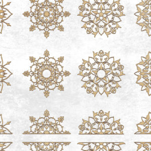 Intra απο ξύλο plywood  Χρώμα wenge 3mm-4mm πάχος - Floral Mandalas: Whole, Split, Monogram Δίασταση 30x30 cm INTRAFABR-34222907
