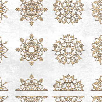 Intra απο ξύλο plywood  Χρώμα wenge 3mm-4mm πάχος - Floral Mandalas: Whole, Split, Monogram Δίασταση 30x30 cm INTRAFABR-34222907 - Image 1