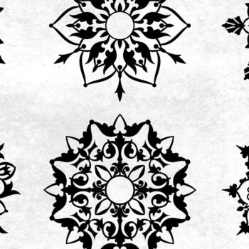 Intra απο ξύλο plywood  Χρώμα wenge 3mm-4mm πάχος - Floral Mandalas: Whole, Split, Monogram Δίασταση 30x30 cm INTRAFABR-34222907 - Image 6