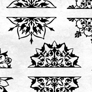 Intra απο ξύλο plywood  Χρώμα wenge 3mm-4mm πάχος - Floral Mandalas: Whole, Split, Monogram Δίασταση 30x30 cm INTRAFABR-34222907 - Image 7