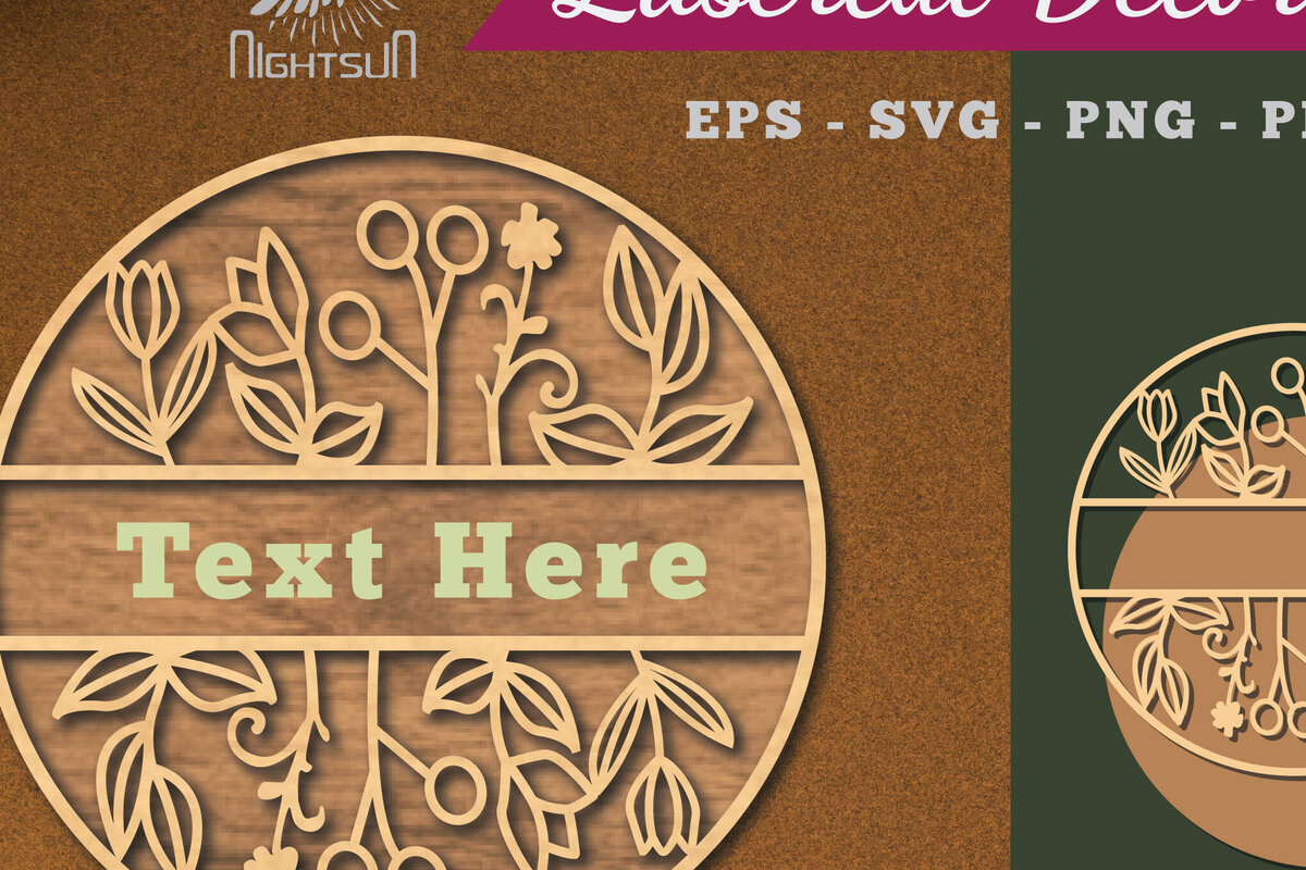 Intra απο ξύλο plywood  Χρώμα wenge 3mm-4mm πάχος - Σήμα κοπής με λέιζερ λουλουδιών μονόγραμμα 6 Δίασταση 20x20 cm INTRAFABR-75218602