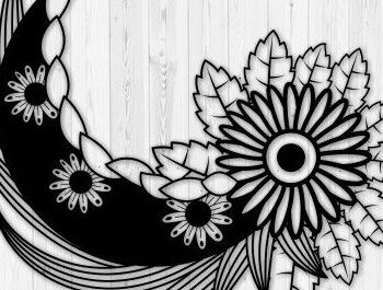 Intra απο ξύλο plywood Χρώμα wenge 3mm-4mm πάχος - Floral Moon Δίασταση 20x25 cm INTRAFABR-89131749 - Image 3