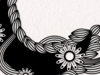 Intra απο ξύλο plywood  Χρώμα wenge 3mm-4mm πάχος - Floral Moon Δίασταση 20x25 cm INTRAFABR-89131836 - Image 2