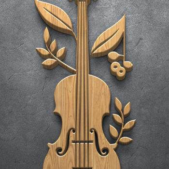 Intra απο ξύλο plywood  Χρώμα wenge 3mm-4mm πάχος - Floral Music Bundle Δίασταση 3600x5400 cm INTRAFABR-120389845 - Image 4