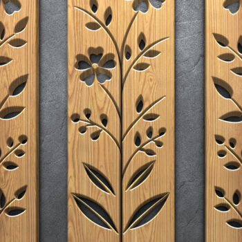 Intra απο ξύλο plywood  Χρώμα wenge 3mm-4mm πάχος - Floral Music Bundle Δίασταση 3600x5400 cm INTRAFABR-120389845 - Image 5
