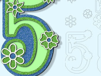 Intra απο ξύλο plywood  Χρώμα wenge 3mm-4mm πάχος - Floral Number 3D Design Δίασταση 30x20 cm INTRAFABR-120389989 - Image 2