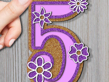 Intra απο ξύλο plywood  Χρώμα wenge 3mm-4mm πάχος - Floral Number 3D Design Δίασταση 30x20 cm INTRAFABR-120389989 - Image 3