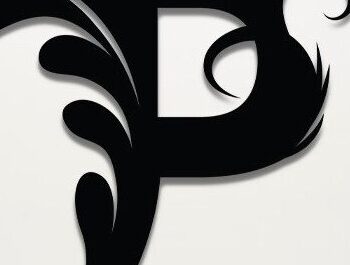 Intra απο ξύλο plywood  Χρώμα wenge 3mm-4mm πάχος - Floral P Letter Δίασταση 30x20 cm INTRAFABR-120390034 - Image 1