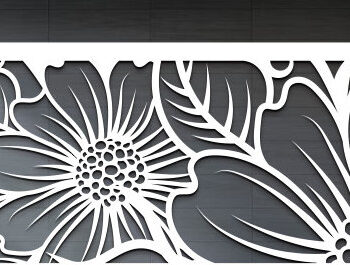 Intra απο ξύλο plywood  Χρώμα wenge 3mm-4mm πάχος - Floral Panel Δίασταση 30x20 cm INTRAFABR-117463738 - Image 1