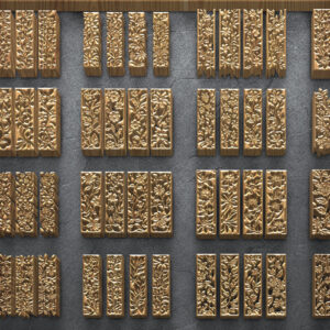 Intra απο ξύλο plywood  Χρώμα wenge 3mm-4mm πάχος - Floral Panel Σετ Δίασταση 3200x7200 cm INTRAFABR-119466463