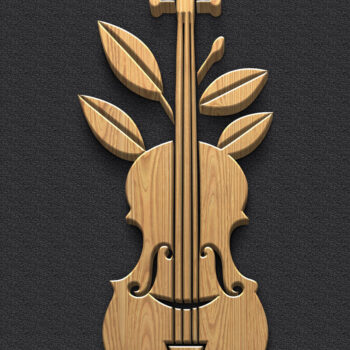 Intra απο ξύλο plywood  Χρώμα wenge 3mm-4mm πάχος - floral panel & βιολιού Δίασταση 3600x5400 cm INTRAFABR-119466658 - Image 5