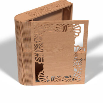 Intra απο ξύλο plywood  Χρώμα wenge 3mm-4mm πάχος - Floral μοτίβο Box Δίασταση 30x30 cm INTRAFABR-119466321 - Image 1