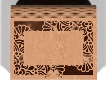 Intra απο ξύλο plywood  Χρώμα wenge 3mm-4mm πάχος - Floral μοτίβο Box Δίασταση 30x30 cm INTRAFABR-119466321 - Image 2