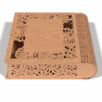 Intra απο ξύλο plywood  Χρώμα wenge 3mm-4mm πάχος - Floral μοτίβο Box Δίασταση 30x30 cm INTRAFABR-119466321 - Image 3