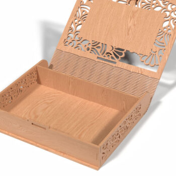 Intra απο ξύλο plywood  Χρώμα wenge 3mm-4mm πάχος - Floral μοτίβο Box Δίασταση 30x30 cm INTRAFABR-119466321 - Image 4