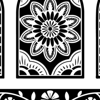 Intra απο ξύλο plywood Χρώμα wenge 3mm-4mm πάχος - Στένσιλ νυχιών με λουλουδάτο σχέδιο με λέιζερ Δίασταση 4x4 cm INTRAFABR-107653896 - Image 2