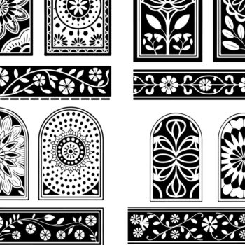 Intra απο ξύλο plywood Χρώμα wenge 3mm-4mm πάχος - Στένσιλ νυχιών με λουλουδάτο σχέδιο με λέιζερ Δίασταση 4x4 cm INTRAFABR-107653896 - Image 4