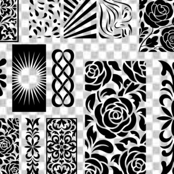 Intra απο ξύλο plywood  Χρώμα wenge 3mm-4mm πάχος - Στένσιλ νυχιών με λουλουδάτο σχέδιο με λέιζερ Δίασταση 4x4 cm INTRAFABR-60605134 - Image 2