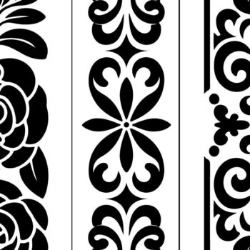 Intra απο ξύλο plywood  Χρώμα wenge 3mm-4mm πάχος - Στένσιλ νυχιών με λουλουδάτο σχέδιο με λέιζερ Δίασταση 4x4 cm INTRAFABR-9777982 - Image 3