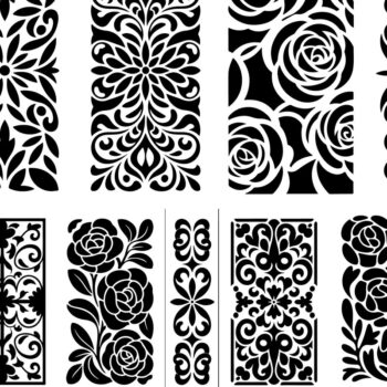 Intra απο ξύλο plywood  Χρώμα wenge 3mm-4mm πάχος - Στένσιλ νυχιών με λουλουδάτο σχέδιο με λέιζερ Δίασταση 4x4 cm INTRAFABR-9777982 - Image 6