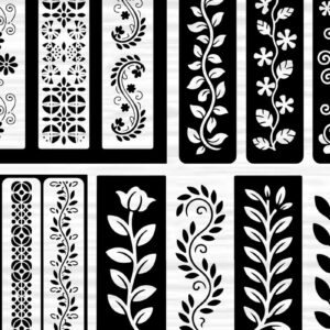 Intra απο ξύλο plywood  Χρώμα wenge 3mm-4mm πάχος - Στένσιλ νυχιών με λουλουδάτο σχέδιο με λέιζερ Δίασταση 4x4 cm INTRAFABR-59125797