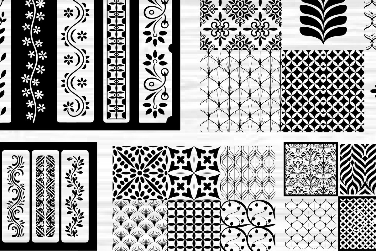 Intra απο ξύλο plywood  Χρώμα wenge 3mm-4mm πάχος - Στένσιλ νυχιών με λουλουδάτο σχέδιο με λέιζερ Δίασταση 4x4 cm INTRAFABR-52593222