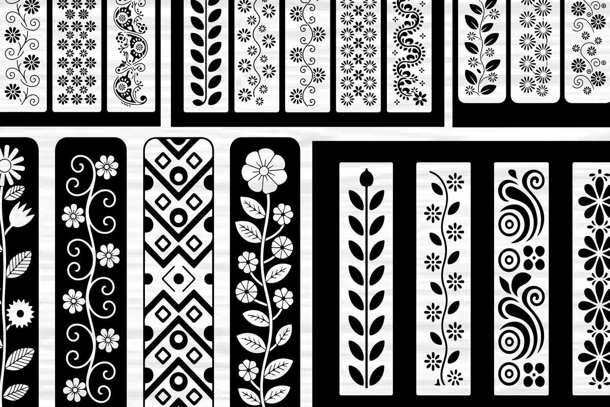 Intra απο ξύλο plywood  Χρώμα wenge 3mm-4mm πάχος - Στένσιλ νυχιών με λουλουδάτο σχέδιο με λέιζερ Δίασταση 4x4 cm INTRAFABR-93201301