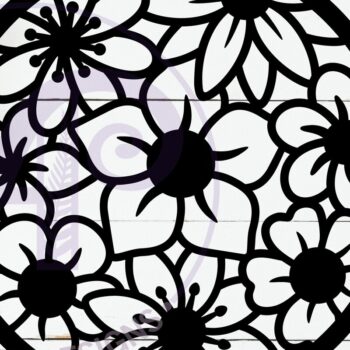 Intra απο ξύλο plywood Χρώμα wenge 3mm-4mm πάχος - Floral μοτίβο τοίχο τέχνης σημάδι Δίασταση 40x50 cm INTRAFABR-111680297 - Image 2