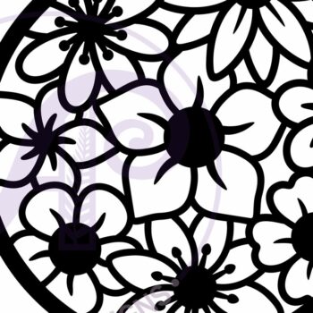 Intra απο ξύλο plywood Χρώμα wenge 3mm-4mm πάχος - Floral μοτίβο τοίχο τέχνης σημάδι Δίασταση 40x50 cm INTRAFABR-111680297 - Image 4