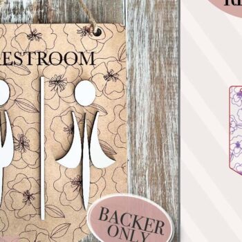 Intra απο ξύλο plywood Χρώμα wenge 3mm-4mm πάχος - Floral Pennant Laser Δίασταση 6x6 cm INTRAFABR-86051232 - Image 1