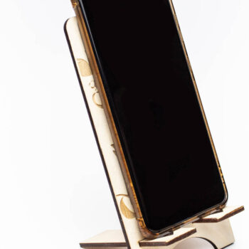 Intra απο ξύλο plywood  Χρώμα wenge 3mm-4mm πάχος - Floral Τηλεφωνική βάση Δίασταση 6x6 cm INTRAFABR-114306013 - Image 4