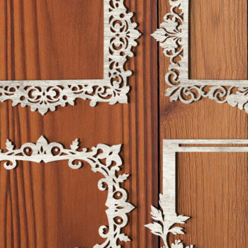 Intra απο ξύλο plywood  Χρώμα wenge 3mm-4mm πάχος - Floral Κορνίζα φωτογραφιών Πακέτο Δίασταση 20x25 cm INTRAFABR-114306039 - Image 19