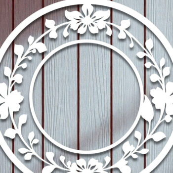 Intra απο ξύλο plywood  Χρώμα wenge 3mm-4mm πάχος - Floral Κορνίζα Paper-Cut Δίασταση 20x25 cm INTRAFABR-114306064 - Image 1