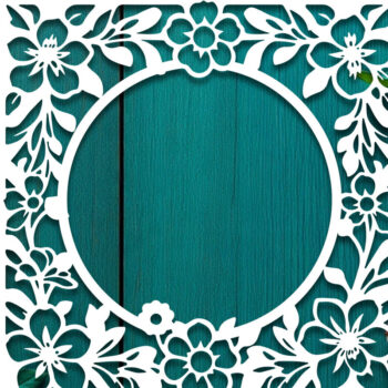 Intra απο ξύλο plywood  Χρώμα wenge 3mm-4mm πάχος - Floral Κορνίζα Paper-Cut Δίασταση 20x25 cm INTRAFABR-114306087 - Image 1