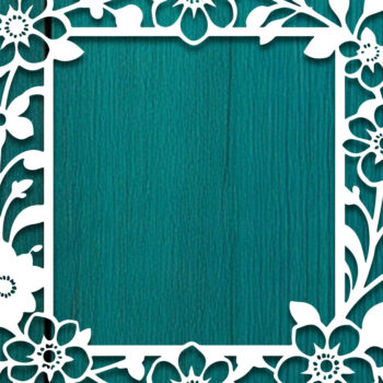 Intra απο ξύλο plywood  Χρώμα wenge 3mm-4mm πάχος - Floral Κορνίζα Paper-Cut Δίασταση 20x25 cm INTRAFABR-105469430 - Image 1